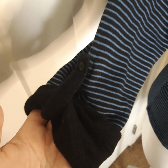 Vintage America Size Large Striped Top Blue Crew - Picture 6 of 7